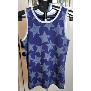 Tommy Bahamas Kids Grey Stars Blue Tank Top Size‎ XL 14
